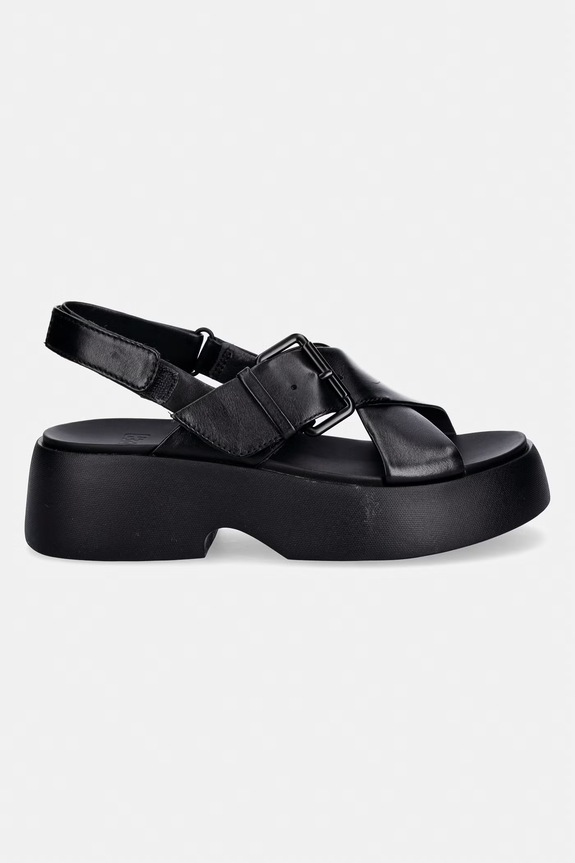 Usnjeni sandali Camper Tasha K201860.001 črna SS26