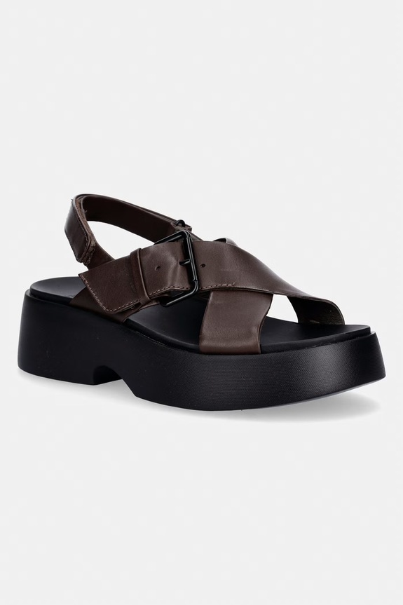 Camper sandały skórzane Tasha 5-8 cm brązowy K201860.004