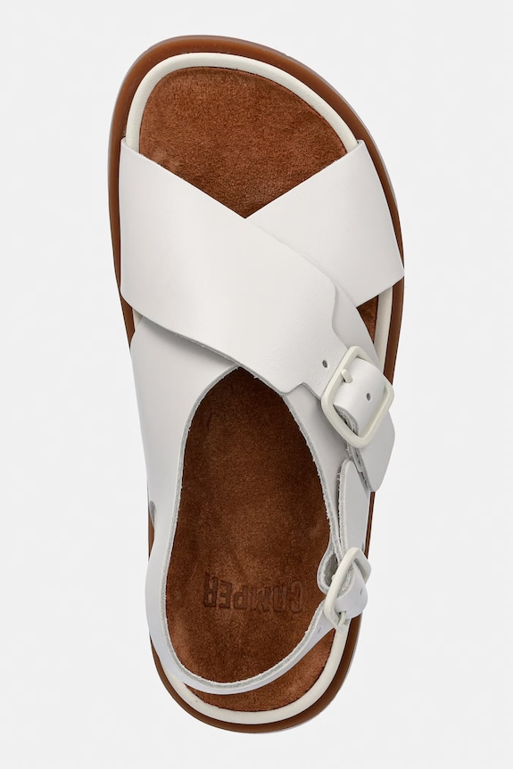 Δερμάτινα σανδάλια Camper Lluc Sandal λευκό K201880.003