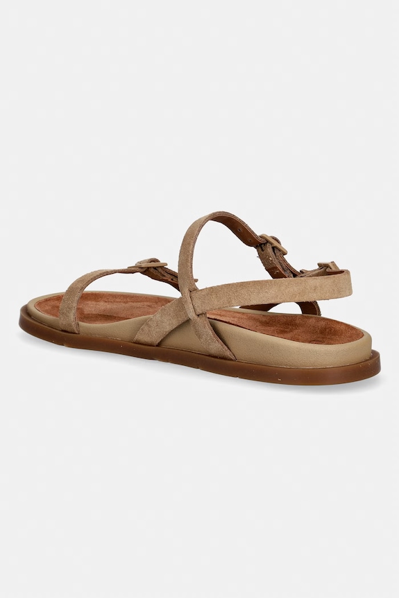 Încălțăminte Camper sandale din piele întoarsă Lluc Sandal K201883.004 maro