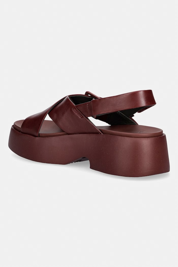 Obuv Camper sandále na platforme dámske kožené Tasha K201860.002 burgundské