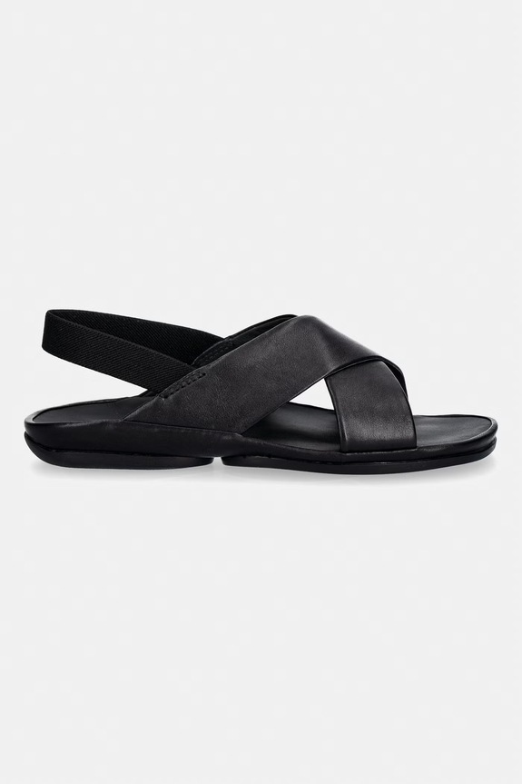 Camper szandál lapos sarkú női bőr Right Isla K201926.005 fekete SS26