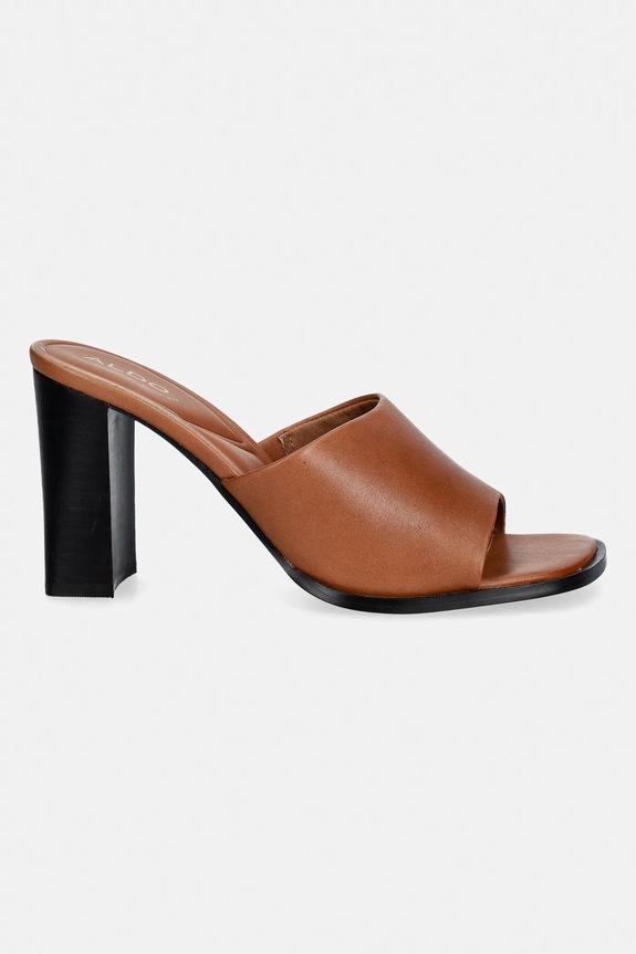Δερμάτινα πέδιλα Aldo RE-SOPHIA 14190699.RESOPHIA καφέ SS26
