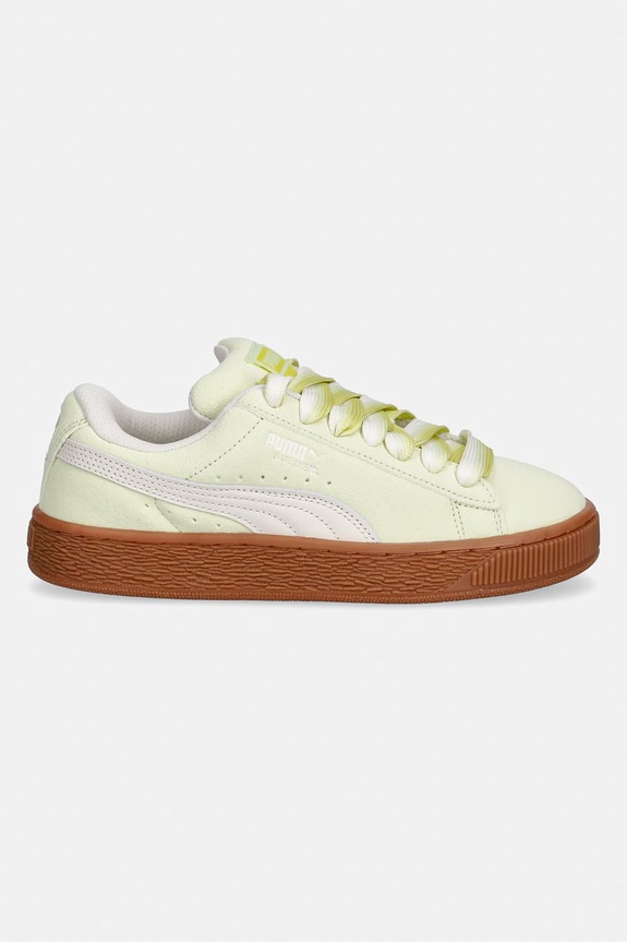 Semišové tenisky Puma Suede XL Fat Laces 405480 zelená SS26
