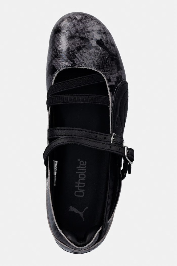 Puma ballerine in pelle Speedcat Ballet Snake grigio 405326