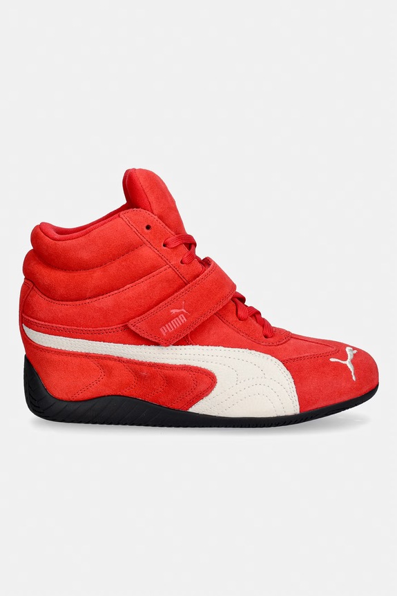 Puma Speedcat Wedge tenisice s klinastom potpeticom za žene od brušene kože 408119 crvena SS26