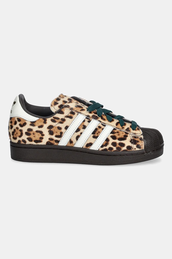 Kožne tenisice adidas Originals Superstar II KI4203 smeđa SS26