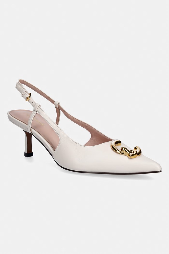 Coccinelle stiletto din piele bej E4.SB3.21.01.01.N17