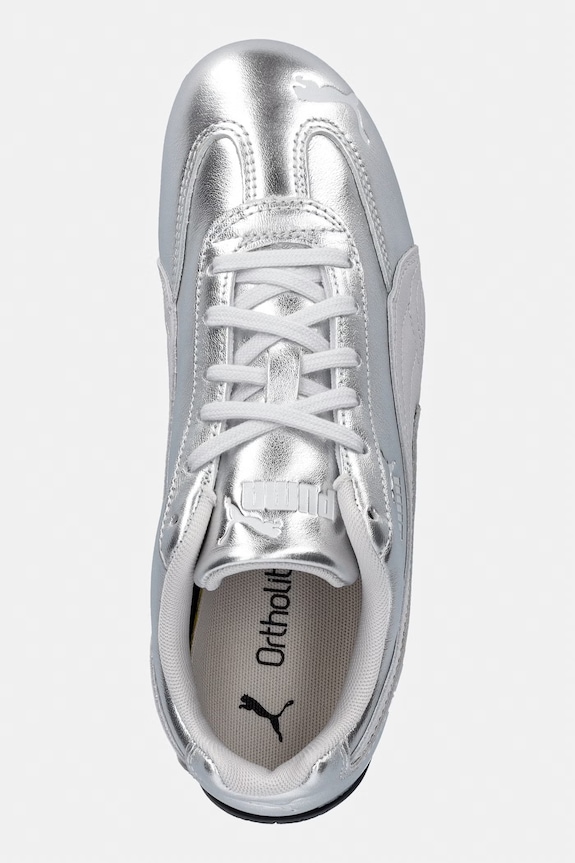 Puma sneakersy skórzane Speedcat Silver srebrny 406881