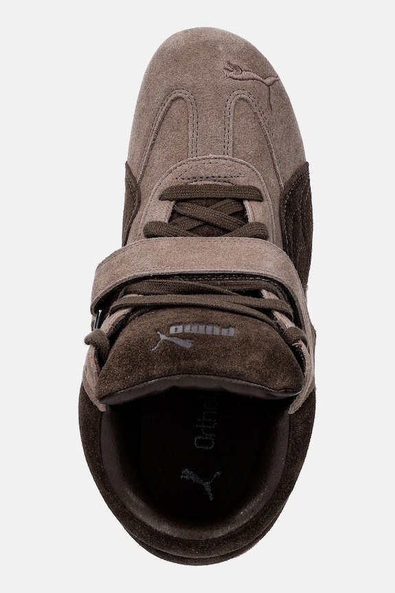 Puma sneakersy zamszowe Speedcat Wedge brązowy 407878