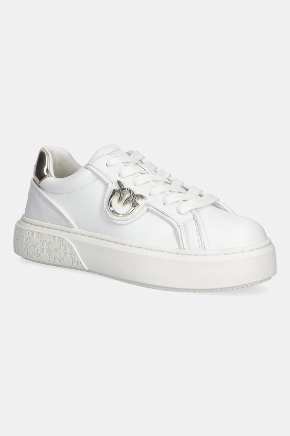 Pinko sneakersy skórzane Yoko 06 imitacja skóry licowej biały SS0041.P087.Z1B