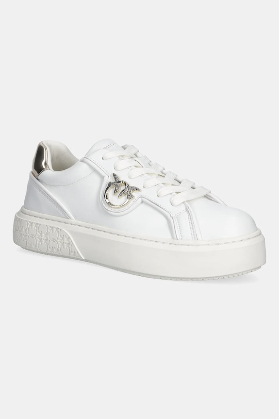Pinko sneakersy skórzane Yoko 06 imitacja skóry licowej biały SS0041.P087.Z1B