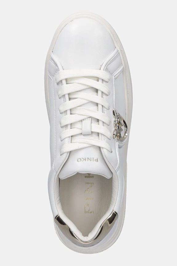 Pinko sneakersy skórzane Yoko 06 biały SS0041.P087.Z1B