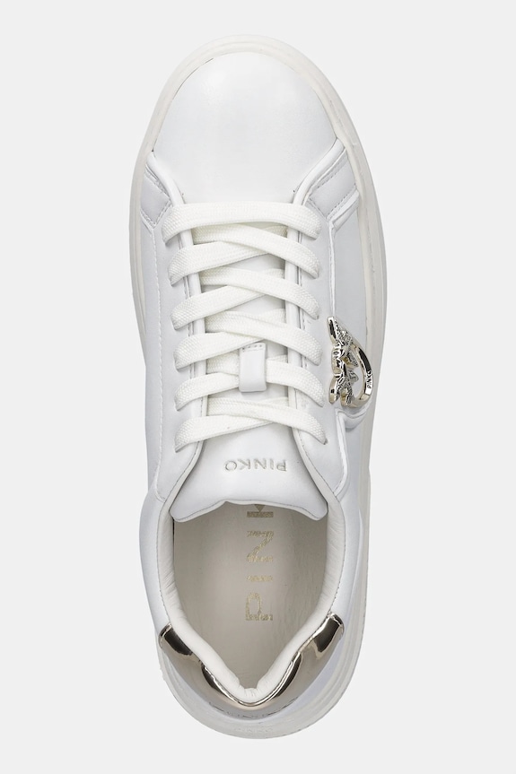 Pinko sneakersy skórzane Yoko 06 biały SS0041.P087.Z1B