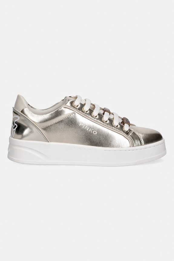 Pinko Iris 01 αθλητικά γυναικεία δερμάτινα SS0131.P028.Z22 χρυσαφί SS26