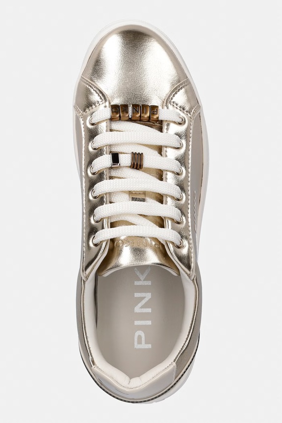 Pinko Iris 01 αθλητικά γυναικεία δερμάτινα χρυσαφί SS0131.P028.Z22