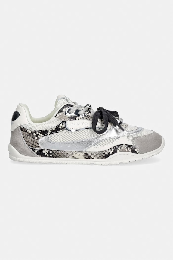 Δερμάτινα sneakers Pinko Yulia 01 SS0185.P148.I93 ασημί SS26