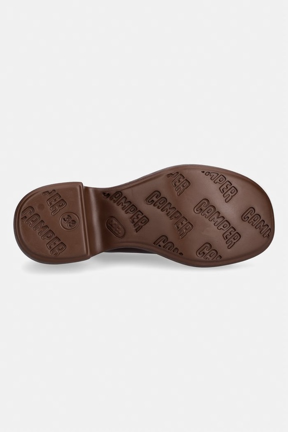Camper sandály na vysokém podpatku kožené Thelma Sandal K201874.003 hnědá