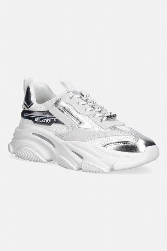 Sneakers Steve Madden Posses-Perf απομίμηση λείου δέρματος λευκό 11005243.196
