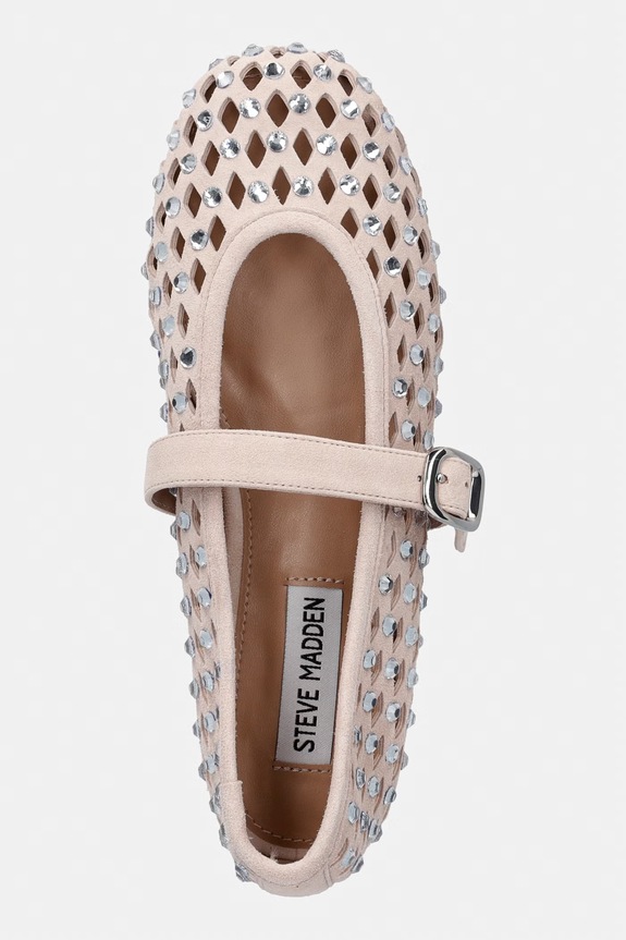 Balerinke od brušene kože Steve Madden Rerun bež 11005270.947