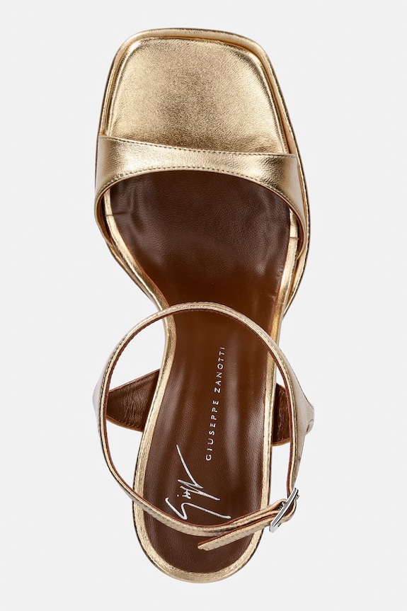 Δερμάτινα σανδάλια Giuseppe Zanotti Biarritz χρυσαφί E600013.001