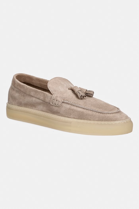Mokasinke od brušene kože Copenhagen suede ravna bež CPH164