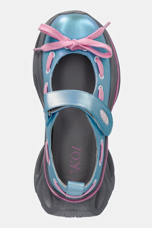 Koi Footwear balerinke Ocean Waves Chunky Mary Janes modra SS01
