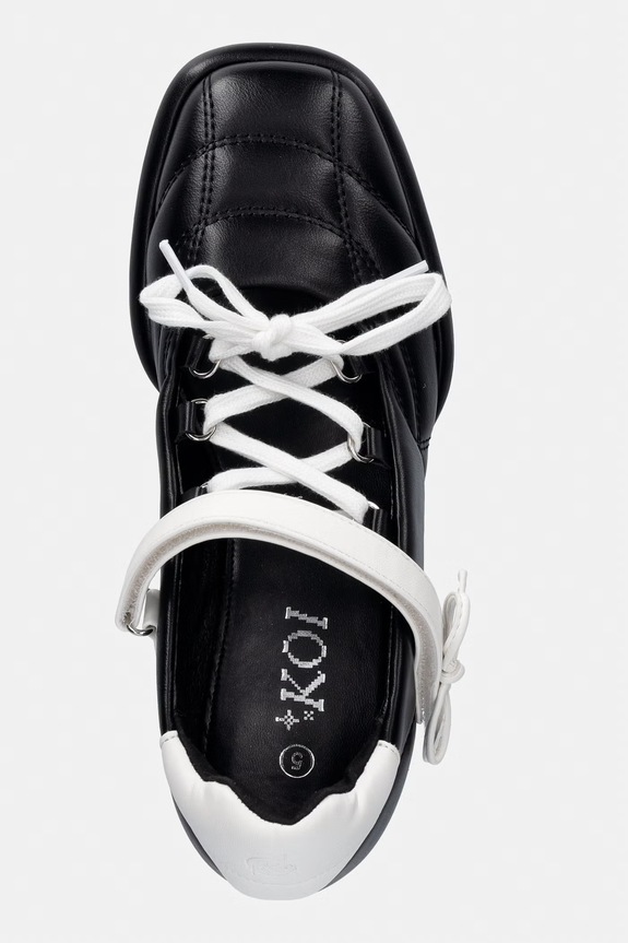 Koi Footwear lodičky na nízkom podpätku Adria Padded Kitten Heel Mary Janes čierna NV02