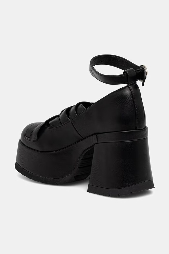 Obuv Koi Footwear lodičky na podpätku Avalon Strappy Heeled Shoes PW01.Avalon čierna