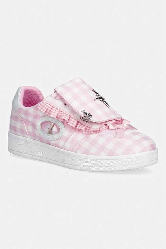 Koi Footwear Magic Rabbit Gingham Flat Shoes ženske superge roza CC01