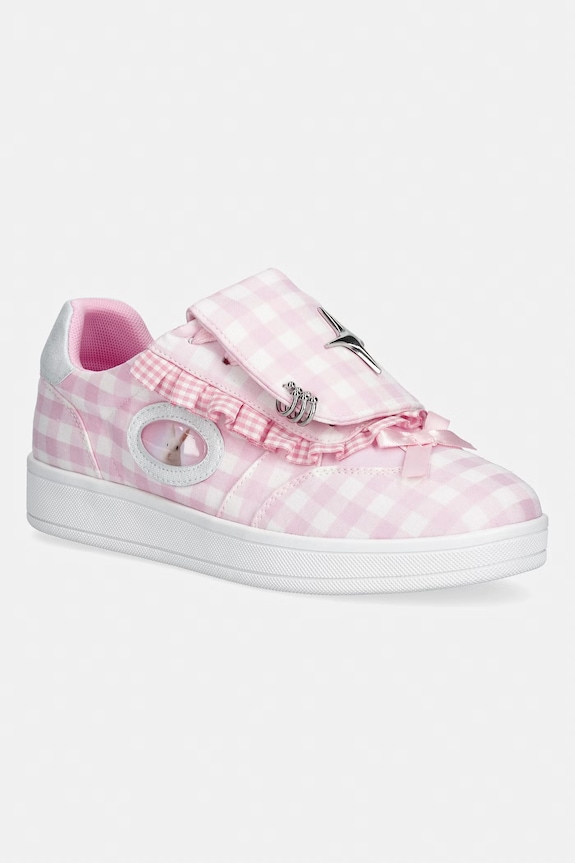 Koi Footwear Magic Rabbit Gingham Flat Shoes ženske superge roza CC01