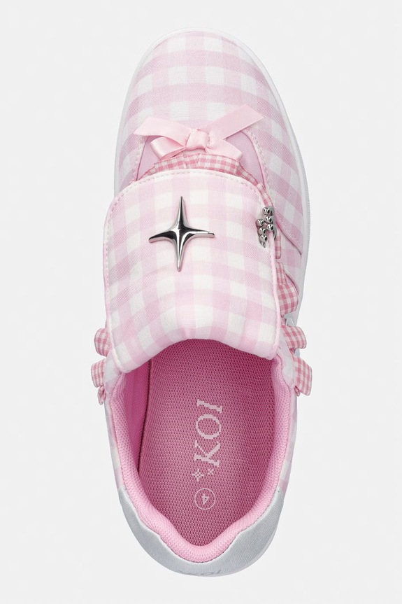 Koi Footwear Magic Rabbit Gingham Flat Shoes ženske superge roza CC01