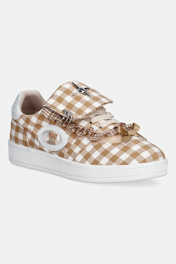 Koi Footwear balerinke Magic Teddy Bear Gingham Flat Shoes smeđa CC03