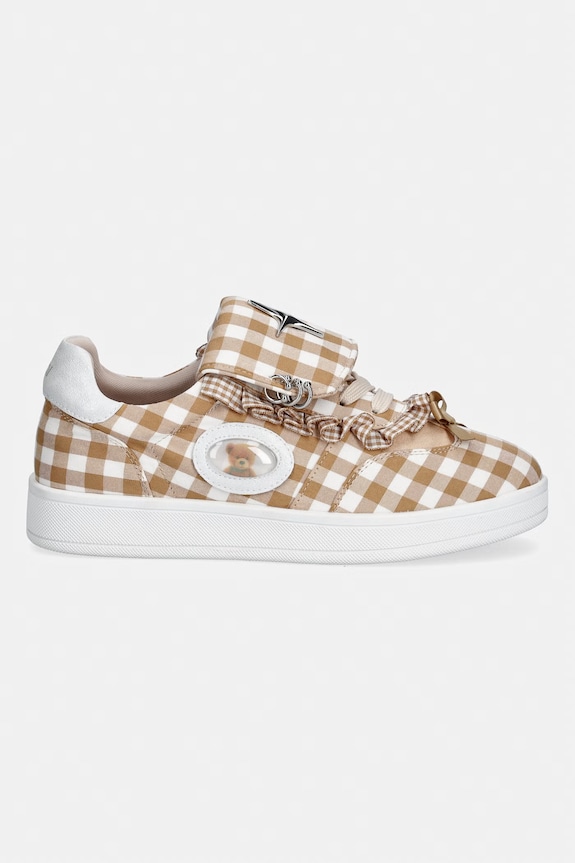 Koi Footwear balerinke Magic Teddy Bear Gingham Flat Shoes CC03 smeđa SS26