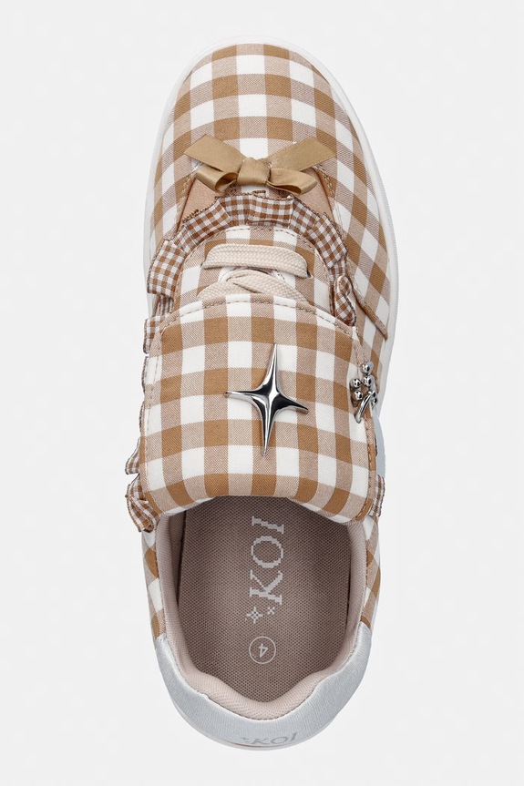 Koi Footwear balerinke Magic Teddy Bear Gingham Flat Shoes smeđa CC03