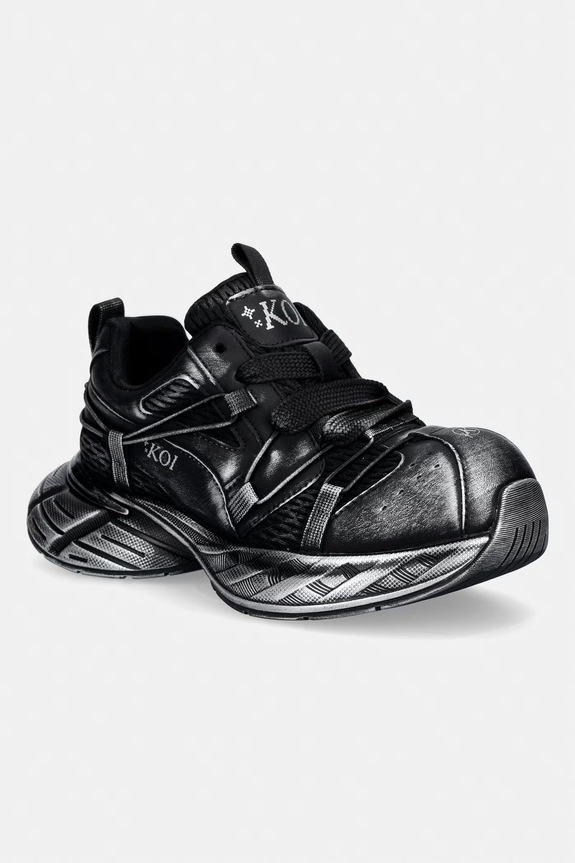 Koi Footwear Vortex Mega Chunky Trainers sneakers da donna nero BM01.Vortex