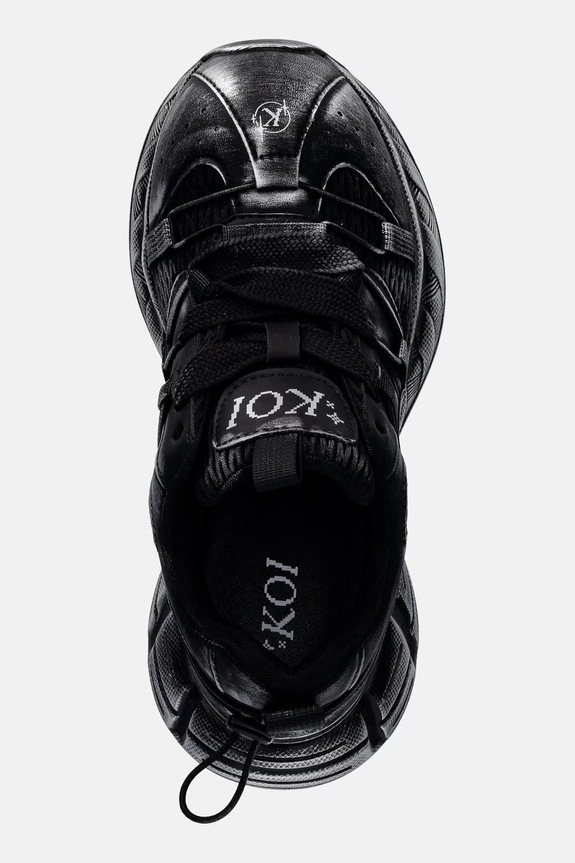 Koi Footwear Vortex Mega Chunky Trainers sneakers da donna nero BM01.Vortex