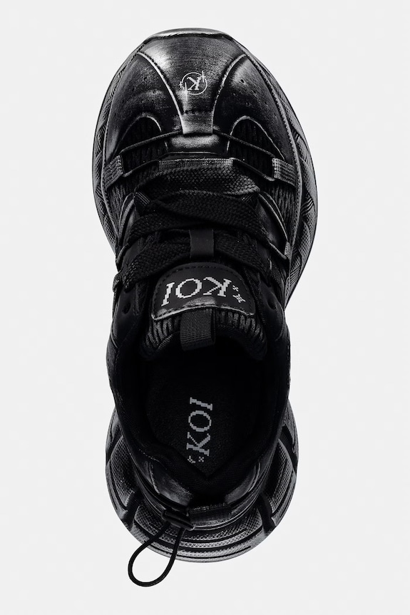 Koi Footwear Vortex Mega Chunky Trainers sneakers da donna nero BM01.Vortex
