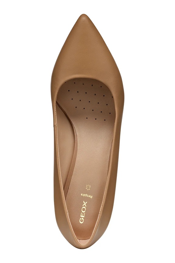 Δερμάτινες γόβες Geox D KLEOPY D55YBA000TUC5000 καφέ