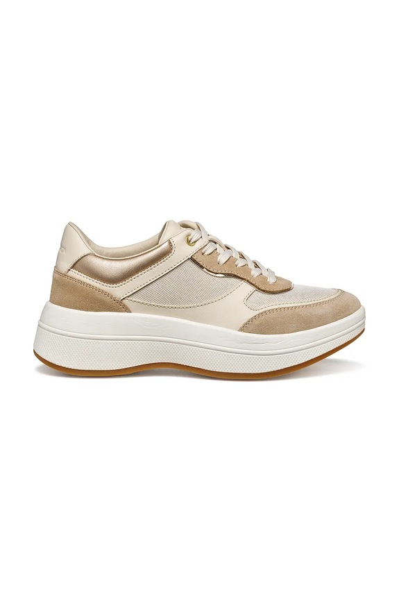 Geox sneakers D SPHERICA ECUB-3 pelle scamosciata beige D65WTD09BASC1S5K