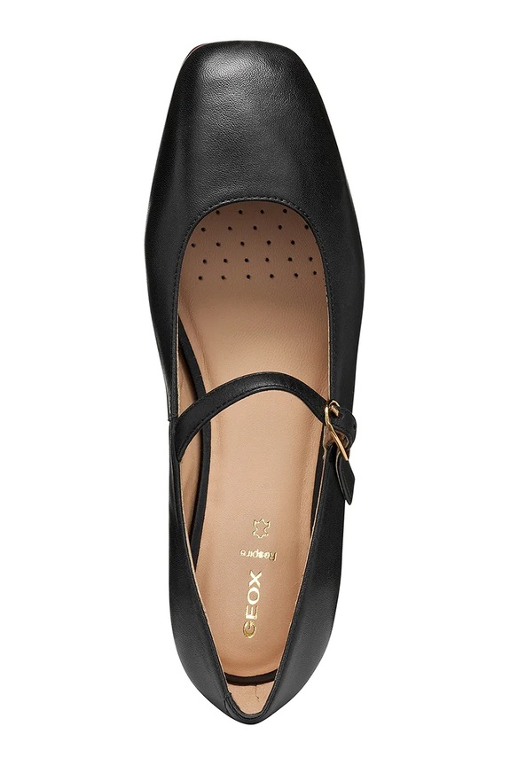 Δερμάτινες μπαλαρίνες Geox D MARSILEA D65W6A000TUC9999 μαύρο