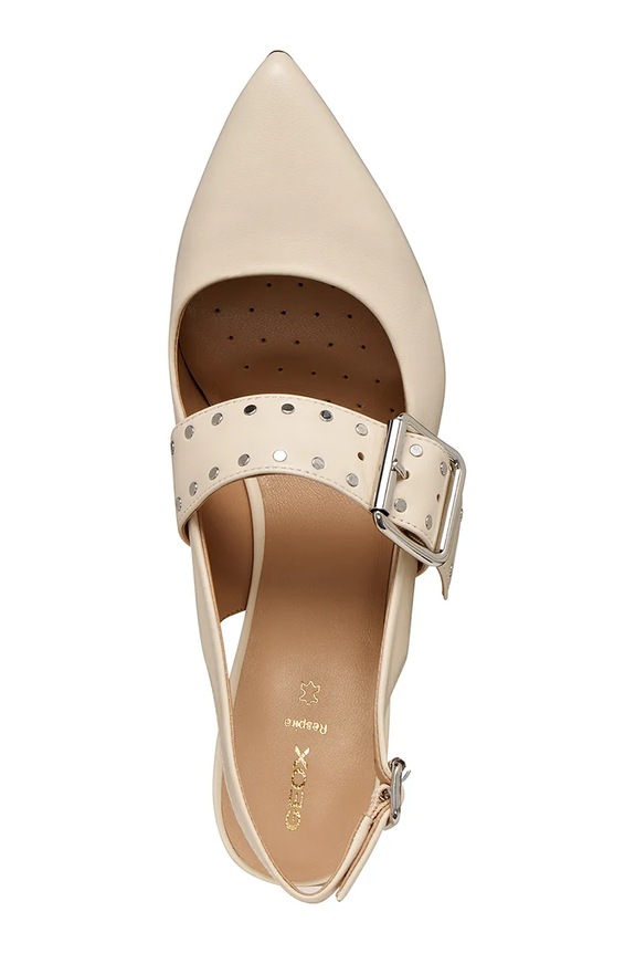 Δερμάτινες γόβες Geox D KLEOPY D65YBC000TUC1122 μπεζ