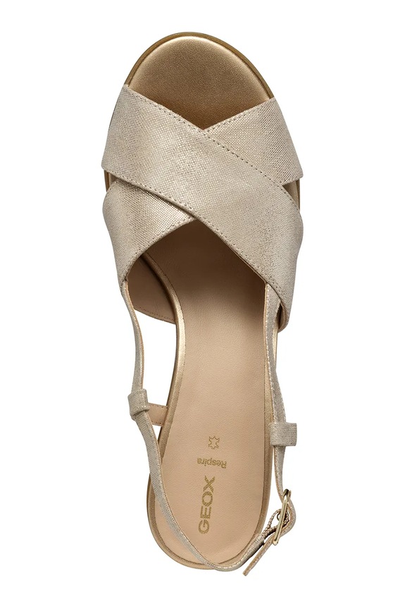 Usnjeni sandali Geox D AURELY 50 A D55RXA.000MA.C2012 zlata