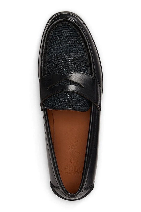 Încălțăminte Polo Ralph Lauren mocasini pentru femei, din piele Alston Penny 803P07642003.001 negru