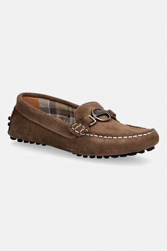 Barbour mocasini de damă din piele întoarsă Laire bej LFO0754BE31