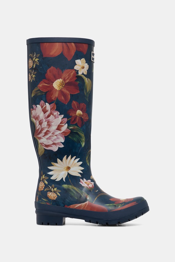 Barbour cizme Wellington pentru femei Barbour x Farm Rio Wild Flower Welly LRF0137NY72 bleumarin SS26