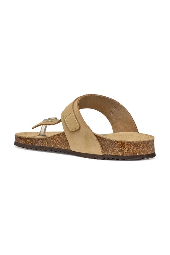 Geox slapi din piele întoarsă D BRIONIA bej D35LSK00032C6738