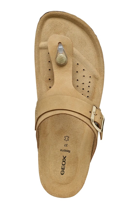 Geox slapi din piele întoarsă D BRIONIA D35LSK00032C6738 bej