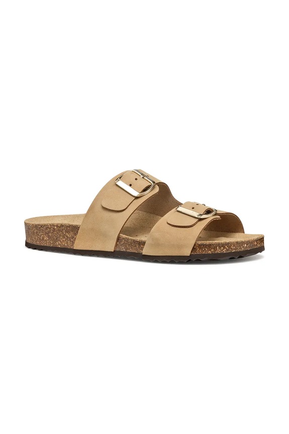 Geox klapki zamszowe D BRIONIA D35LSL00032C6738 brązowy SS26