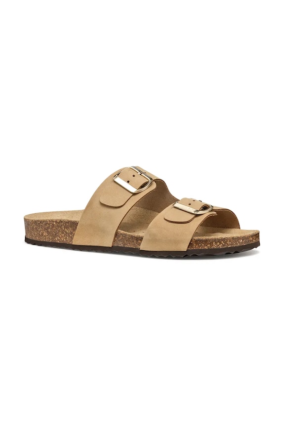 Geox klapki zamszowe D BRIONIA D35LSL00032C6738 brązowy SS26
